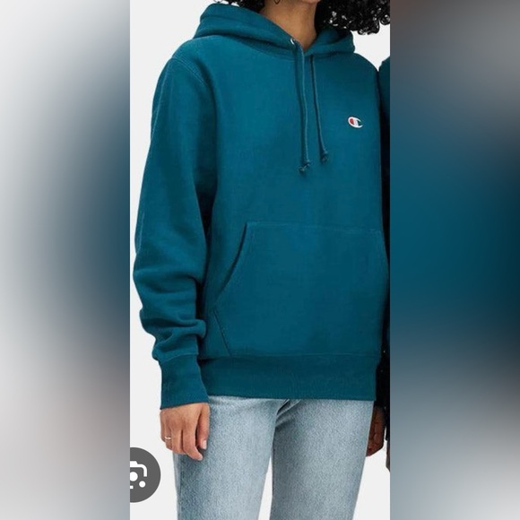 WOMANS SIZE SMALL CHAMPION HOODIE COLOR FRESH TEAL - Picture 3 of 4